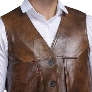 Nuevo Chaleco de Cuero para Hombre, Transpirable, Informal, para Invierno, Último Estilo, Alta Calidad, Personalizable, Cuello en V - Product Image 3