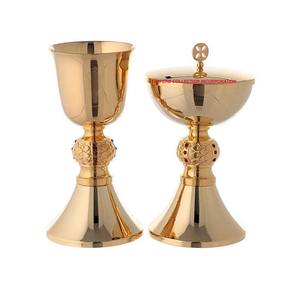 Gold Ciborium Brass Chalice and Paten Handmade Direct OEm Factory Sale <b>Top</b> Selling and High Quality - Product Image 5