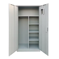 Lemari Besi Baja 2 Pintu untuk Penyimpanan Pakaian, Lemari Baja untuk Baju, Lemari Pakaian Kamar Tidur