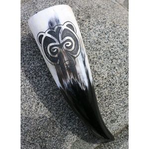 Polished Best Quality Natural Real Horn Handmade Viking Drinking Horn with Best Quality Made by Craft Export From India - Product Image 2