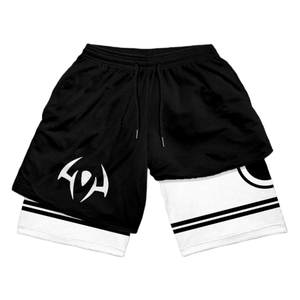 Character Symbols <b>Anime</b> Print Double Layer Two Piece <b>Shorts</b> Gym Workout <b>Shorts</b> Summer Quick-dry Comfy - Product Image 3