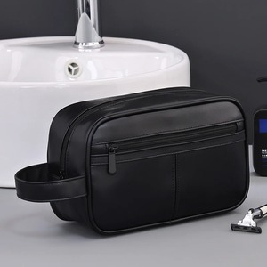 Bolsa de maquillaje de lujo para hombre al por mayor organizador de viaje de cuero personalizado de alta calidad cremallera para organizar su viaje - Product Image 1