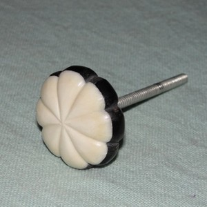 Bouton de tiroir carré en os à carreaux étoile beau bouton en os indien bouton de porte en bois en résine pour quincaillerie poignée de tiroir en céramique - Product Image 6