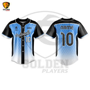 Vente en gros Vêtements de sport de baseball et softball pour hommes avec logo personnalisé Tenue de sport en maille vierge bon marché Tenue de softball à boutons - Product Image 3