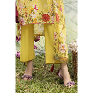 Traje de Chifón Estampado Transpirable de 3 Piezas para Mujer con Borlas y Dupatta, 100% Algodón, Colección SD-52159 - Product Image 3