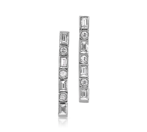 ต่างหูเงินสเตอร์ลิง925โทคาร่าสำหรับผู้หญิงต่างหูแบบห้อยประดับหินเพทายทรงกลม - Product Image 1