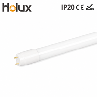 Tube LED T8 commercial 9W 6000K CRI80 IP20 en verre, 220 degrés, 140 lm par W, pour bureaux, écoles, centres commerciaux