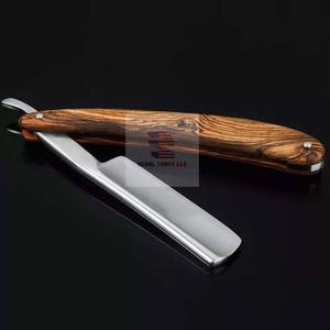 Maquinillas de afeitar de barbero plegables Maquinillas de afeitar con mango de madera - Product Image 2