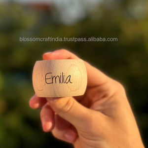 Anneaux de serviette en bois, écologiques, de qualité supérieure, accessoires de table les plus vendus pour la décoration de la salle à manger à la maison - Product Image 2