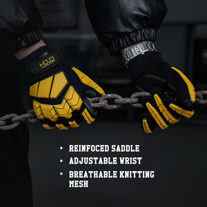 Fabricant professionnel Impact Gants de mécanicien de champ pétrolifère Matériau en cuir TPE Logo personnalisé pour l'industrie du forage minier - Product Image 5