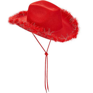 MOTE-MH045 Sombrero de Vaquero de Yute Blanco con Alambre Plateado al por Mayor, Sombrero Decorativo de Moda, Sombrero de Color Rosa Sólido, Estilo Occidental - Product Image 6