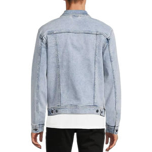 Vente en gros veste en jean bleue de haute qualité pour hommes veste en jean graffiti vêtements décontractés sur mesure veste en jean sur mesure pour hommes jean - Product Image 5