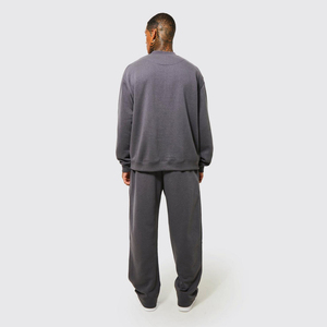 เสื้อสเวตเตอร์คอลูกเรือขนแกะหนาสำหรับผู้ชายขนาดใหญ่พิเศษพิมพ์ลาย XS-3XL ทึบขนาดฤดูหนาวสั่งพิมพ์ฉลากได้ตามต้องการ - Product Image 4