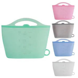 Bolsa de comida de silicona reutilizable 1000ML conveniente para familias con servicio ODM/OEM precio de fábrica