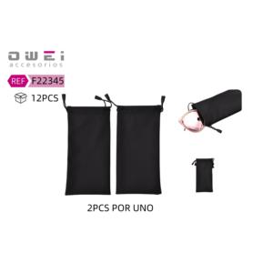 Sac à lunettes à cordon noir avec solution de rangement pratique - Product Image 1