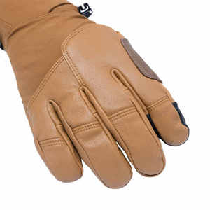 Guantes de esquí de cuero genuino para hombre Guantes suaves de conducción de invierno con equipo de esquí real de moda - Product Image 3