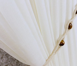 Corbatas de cortina personalizadas de algodón, corbatas de cuerda con cuentas, Corbata de algodón en la espalda, corbatas de cortina de cuerda trenzada de arrecife - Product Image 4