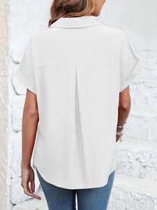 เสื้อเชิ้ตแขนสั้นผู้ชายสไตล์ลำลองลายทางผ้าฝ้าย 100% ทรงบ็อกซี่ ป้องกันรอยยับ ติดกระดุมแถวเดียว พิมพ์ลายตามสั่งสำหรับฤดูร้อน - Product Image 3