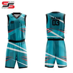Poliéster Ropa deportiva Nuevo diseño Venta al por mayor Azul Baloncesto Jersey Conjuntos Uniforme de baloncesto Jóvenes uniformes de baloncesto - Product Image 4