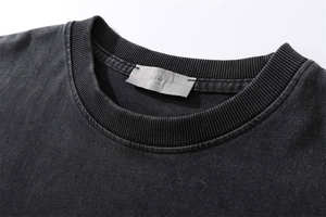 Venta caliente verano manga corta 230gsm 100% algodón logotipo personalizado gráfico camiseta en blanco ajuste Regular lavado ácido Anti-Pilling secado rápido - Product Image 2