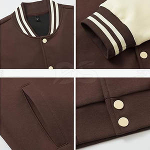 Chaqueta de Invierno Estilo Letterman para Hombre, Personalizable con Logotipo Frontal, Ligera, Transpirable y Ecológica, de Algodón/Lana de Alta Calidad, Nueva Llegada - Product Image 4