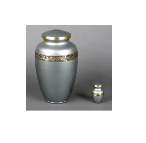 Religious Black Cremation Urn Latest Design Handmade Wholesale Adult Casket Top Selling l Fancy Funeral Urn For Human Ash