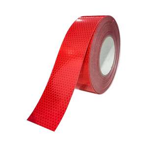 Diamond Grade Red Microprismatic <b>PVC</b> Reflective Tape 5 cm X 30 m Printable Reflective <b>Strip</b> with ECE Certificate - Product Image 1