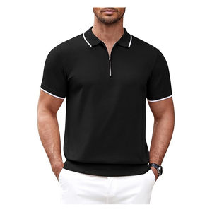 Breathable <b>Men's</b> Zipper Polo <b>Shirt</b> Classic Golf <b>Shirts</b> Summer Short Sleeve Casual Wear <b>Plus</b> <b>Size</b> <b>Men</b> Polo T <b>Shirts</b> Custom - Product Image 1