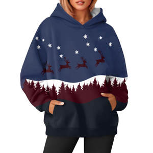 Personalized Christmas Hooded Sweatshirt Women Merry Christmas Pullover 3D Graphic <b>Sublimation</b> Tops Causal <b>Hoodie</b> - Product Image 2