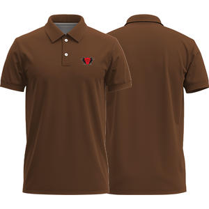 อินเทรนด์เสื้อพลัสไซส์สำหรับผู้ชายสีทึบกอล์ฟสำหรับโปโลเสื้อยืด100% ระบายอากาศผ้าฝ้ายลำลองพิมพ์ซับลิเมตผ้าเจอร์ซีย์" - Product Image 4