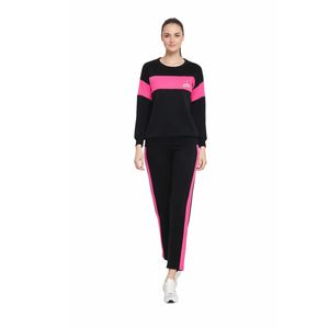Ensemble de survêtement sport pour femmes de haute qualité, surdimensionné, noir et rose, respirant, vêtements de sport, tenue deux pièces pour femmes - Product Image 1