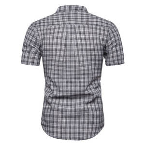 Chemises à manches courtes 100% coton pour hommes personnalisées avec boutons imprimés à l'avant et logo personnalisé à séchage rapide - Product Image 6