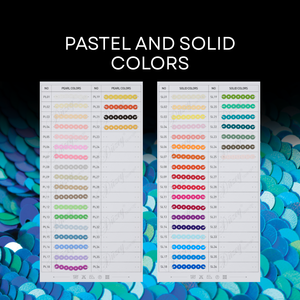 Ru băng <span class=keywords><strong>sequin</strong></span> màu pastel & màu ngọc trai trơn (hơn 45 lựa chọn) dùng cho máy thêu đa đầu tốc độ cao |   1,5mm 18mm | - Product Image 3