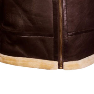 Chaqueta Bomber de Piel de Oveja B3 Cálida para Hombre |   Chaqueta de Piloto RAF de Otoño en Piel de Oveja Genuina |   Cuello alto antibacteriano - Product Image 6