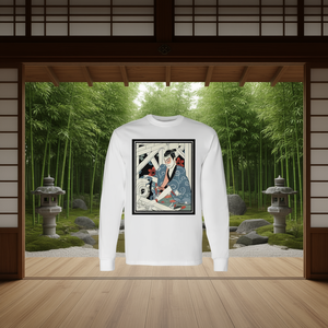 Camiseta de Manga Larga con Diseño de Guerrero Samurái Japonés, Armadura, Espada y Máscara, Producto Promocional - Product Image 3