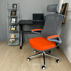 Silla ergonómica de malla para personal/operarios con altura ajustable, espuma/tela y reposacabezas ajustable - Product Image 6