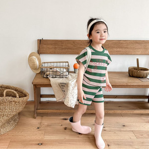 CONTIKIDS SST177 LifeStripeSET Verano Unisex Ropa para niños Estilo casual Top e inferior con patrón de rayas - Product Image 2