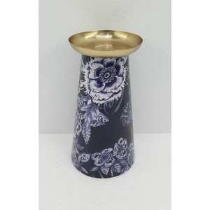 Diseño elegante Pilar de metal Soporte de vela Calcomanía Esmalte Acabado para el hogar y hoteles Mesa decorativa hecha a mano - Product Image 3