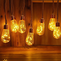Guirlande lumineuse LED solaire en plastique pour extérieur, étanche IP44, rechargeable, à commande tactile, pour jardin, cour, Noël, ampoule en forme de boule