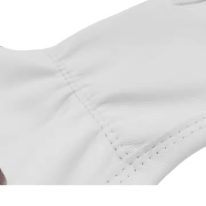 Guantes de trabajo de cuero de piel de cabra blanca de alta calidad 2025, uso diario de alta resistencia para Protección Laboral, lisos para la industria - Product Image 3