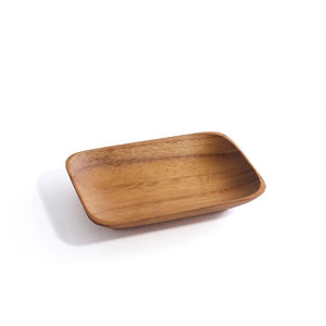 Petit plat d'accompagnement assiette à sauce en bois maison hôtel restaurant nourriture servir plats à tremper en bois classiques - Product Image 3