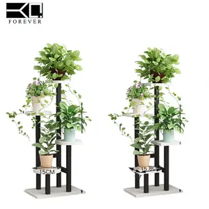 Portavasi creativo in ferro battuto per piante, soggiorno moderno, supporto per fiori in legno multistrato