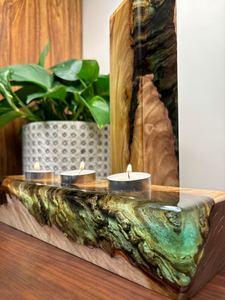 Candelabro Artesanal de Resina y Madera con Forma Personalizada, Decoración para el Hogar, Sala de Estar, Dormitorio, Mesa - Product Image 3