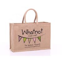 Sac en jute blanc Sacs à provisions en jute naturel élégants et réutilisables de qualité supérieure pour un usage quotidien