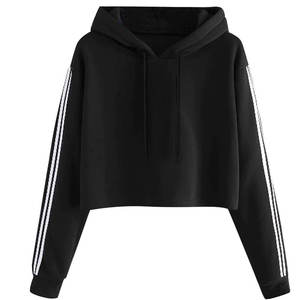 2025 nouveauté Logo personnalisé brodé respirant 100% coton biologique à capuche court pour les femmes avec fermeture à glissière conception bouffée impression - Product Image 2