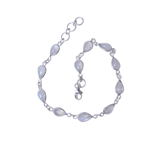 925 <b>Solid</b> Stone Perfect Fashion Best Quality <b>Bracelet</b> 925 Sterling <b>Silver</b> Handmade Gemstone Moonstone Spinner <b>Bracelet</b> Jewelry - Product Image 1
