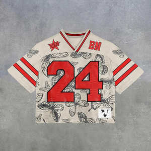 Uniforme de fútbol americano personalizado de calidad superior jerseys de fútbol de malla absorbente de sudor para hombres, mujeres y niños - Product Image 2