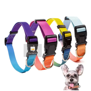 2023 personnalisé haute qualité Polyester Nylon chat collier luxe échappée sécurité conception Unique impression personnalisé nouveau pas cher animal de compagnie - Product Image 1