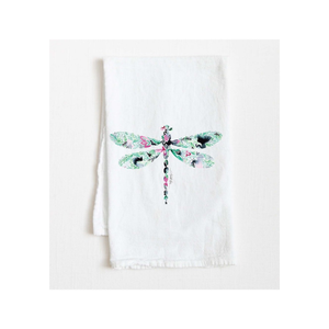 Libellule Vintage brodée 100% coton 19x29 pouces 190 GSM GOTS certifié nouvelle boucle de suspension Durable Golf serviettes de cuisine - Product Image 4