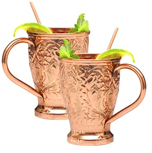 Engraving Design Handmade Hot Selling Antique Finished Copper Beer Coffee Mug Kitchen Decorative Dishwasher Microwave <b>Safe</b> <b>Large</b> - Product Image 1